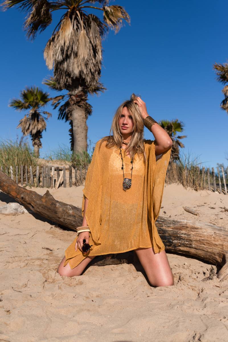 kaftan court gaz de coton